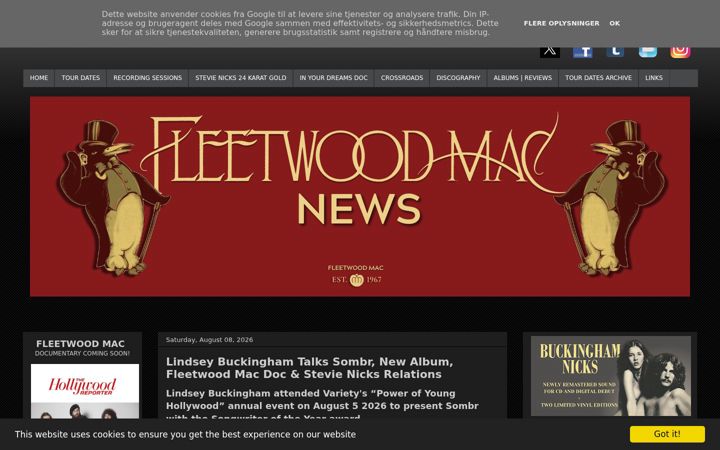 Screenshot of fleetwoodmacnews.com