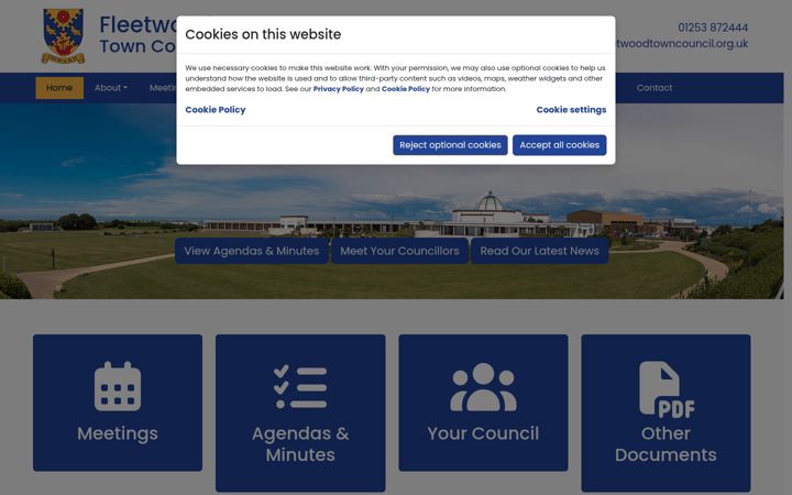 Screenshot of fleetwoodtowncouncil.org.uk