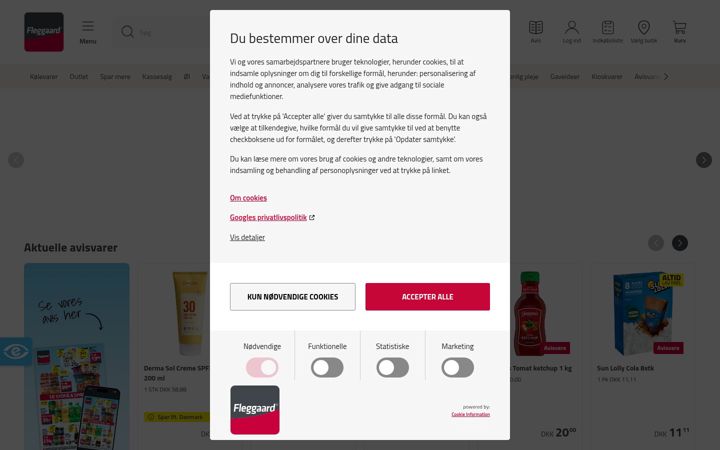 Screenshot of fleggaard.dk