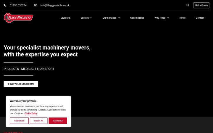 Screenshot ta' fleggprojects.co.uk
