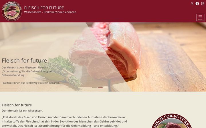Capture d'écran de fleisch-for-future.de