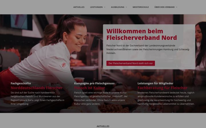 Snímek obrazovky fleischer-nord.de