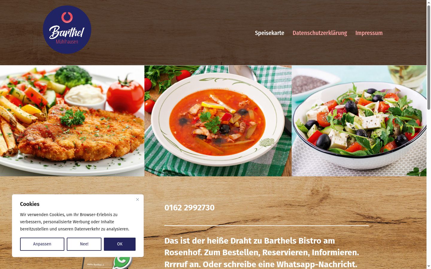 Screenshot des Einwilligungsbanners vor jeglicher Interaktion