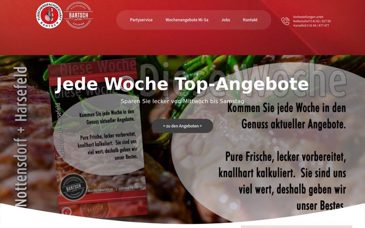 Snímek obrazovky fleischerei-bartsch.de