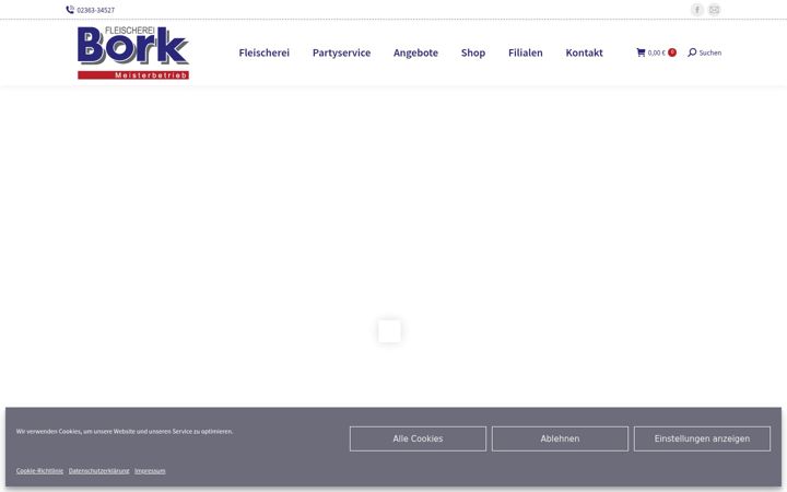 Ekrano kopija fleischerei-bork.de