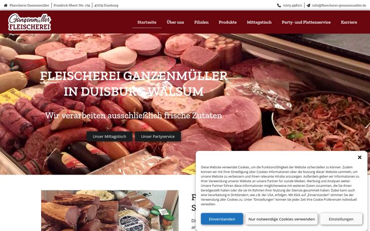 Ekrano kopija fleischerei-ganzenmueller.de