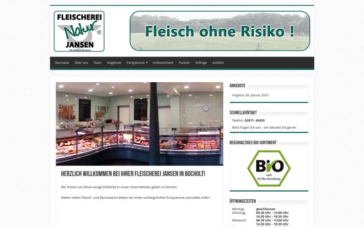 Screenshot of fleischerei-jansen.de