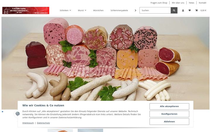 Screenshot van fleischerei-kaeding.de