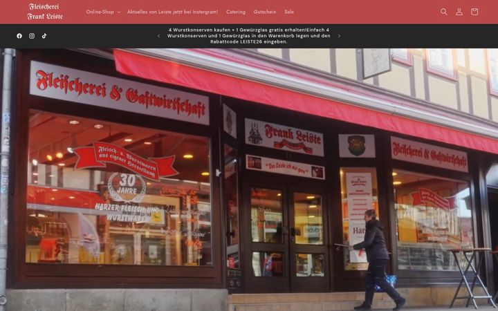 Screenshot of fleischerei-leiste.de