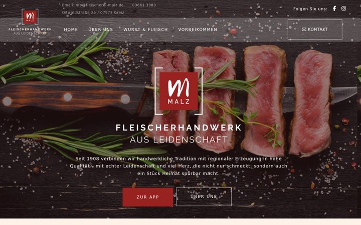 Screenshot of fleischerei-malz.de
