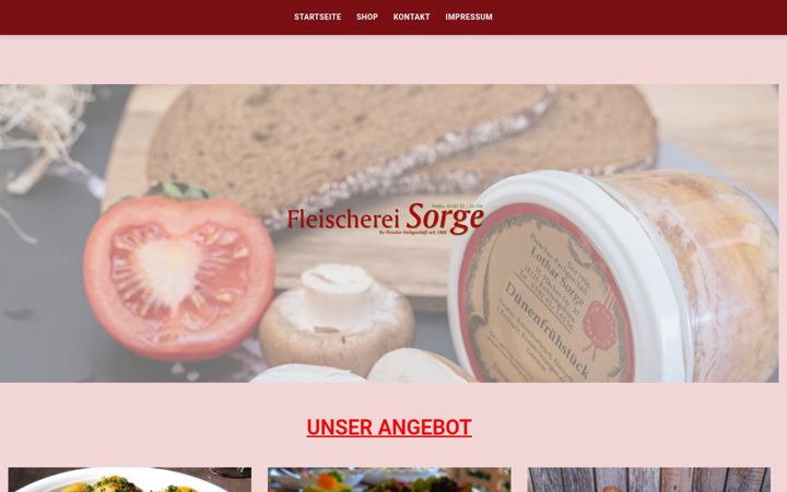 Screenshot van fleischerei-sorge.de