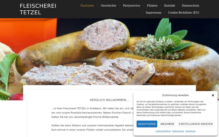 Screenshot of fleischerei-tetzel.de