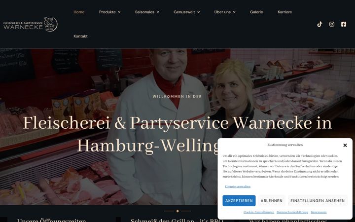 Screenshot van fleischerei-warnecke.de