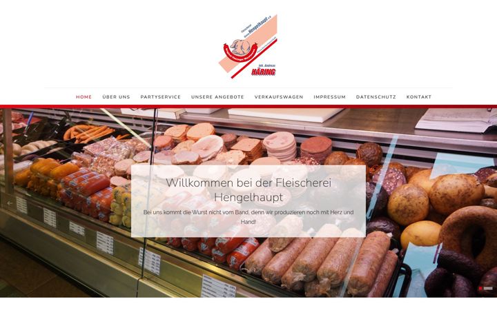 Screenshot of fleischereihengelhaupt.de