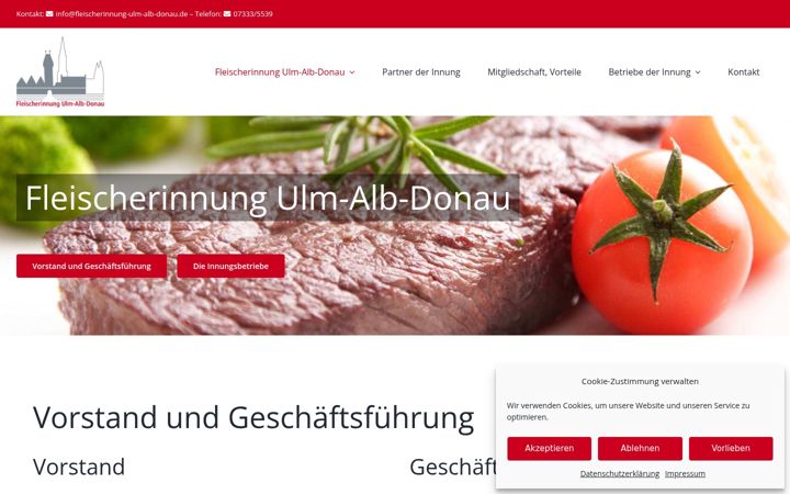 Screenshot of fleischerinnung-ulm-alb-donau.de