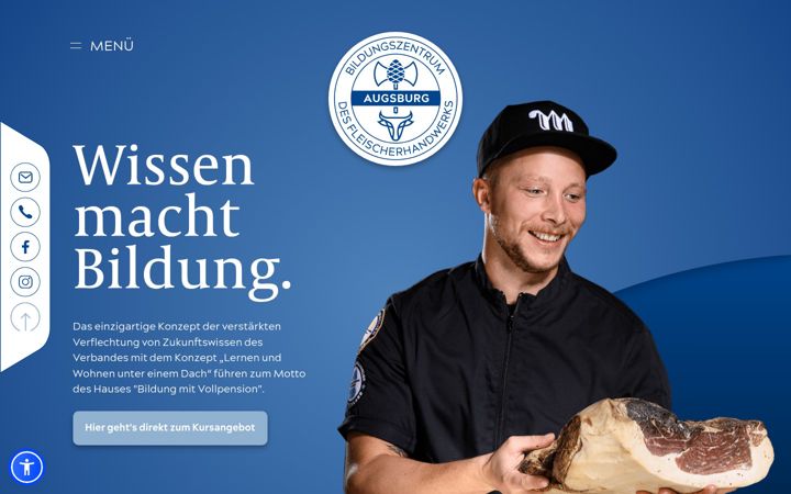 Screenshot von fleischerschule.de