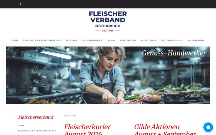 Screenshot of fleischerverband.at
