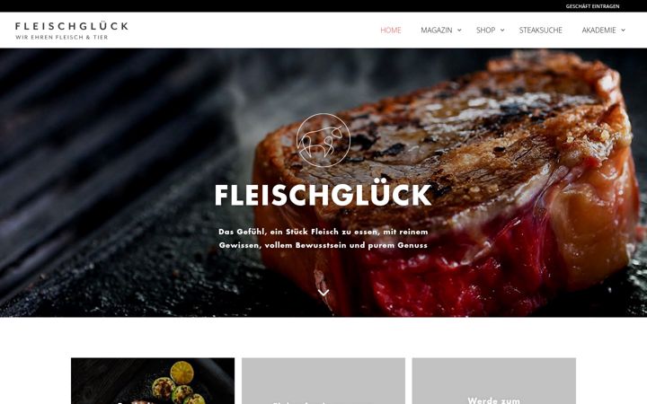 Screenshot of fleischglueck.de