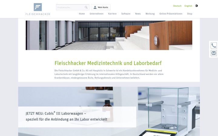 Screenshot of fleischhacker.biz