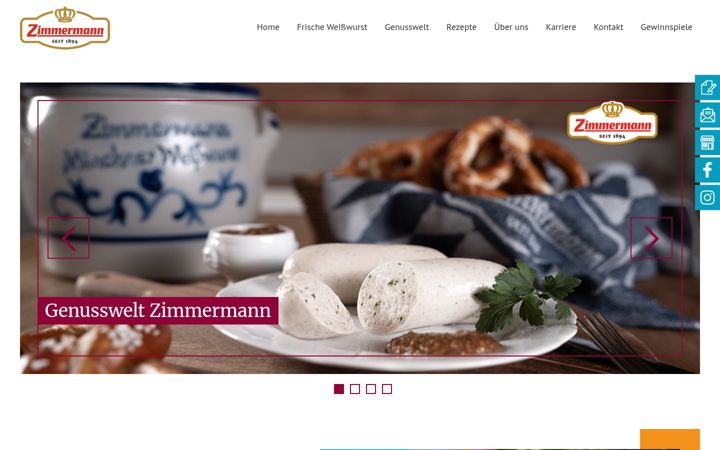 Screenshot of fleischwerke-zimmermann.de
