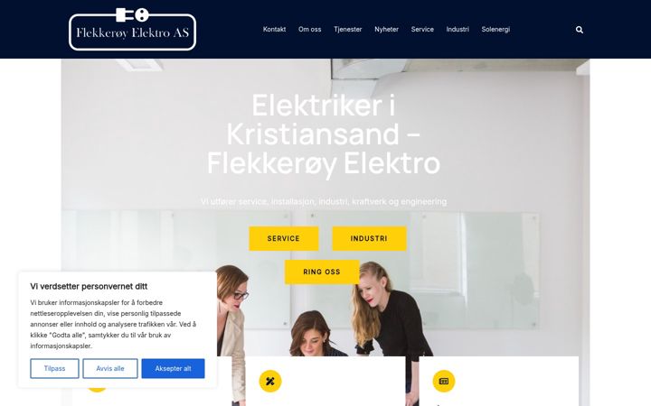 Screenshot of flekkeroy-elektro.no