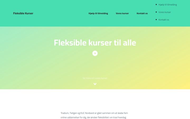 Screenshot of fleksiblekurser.dk