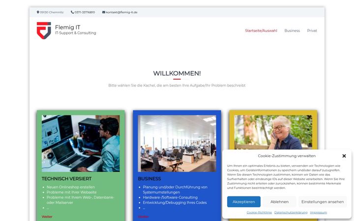 Screenshot of flemig-it.de