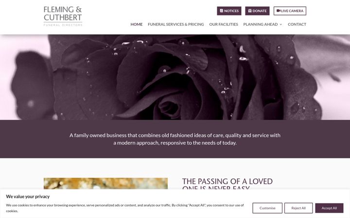 Screenshot of flemingandcuthbert.co.uk