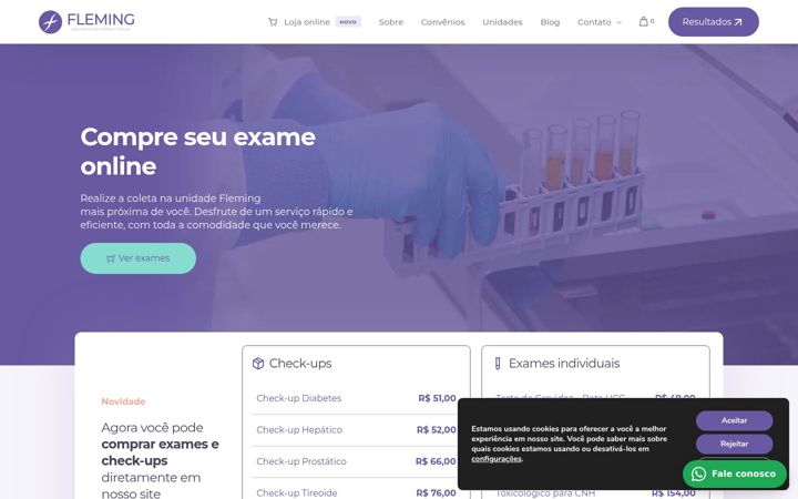 Screenshot of fleminglaboratorio.com