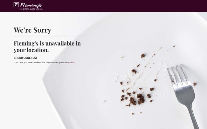 Screenshot of flemingssteakhouse.com