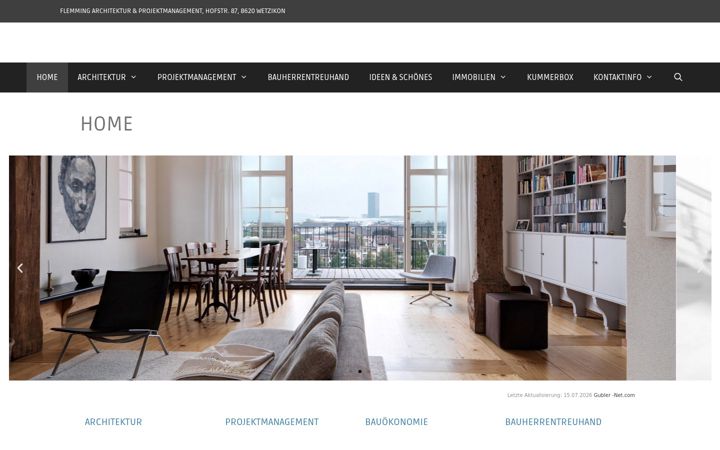 Screenshot of flemmingarchitektur.ch
