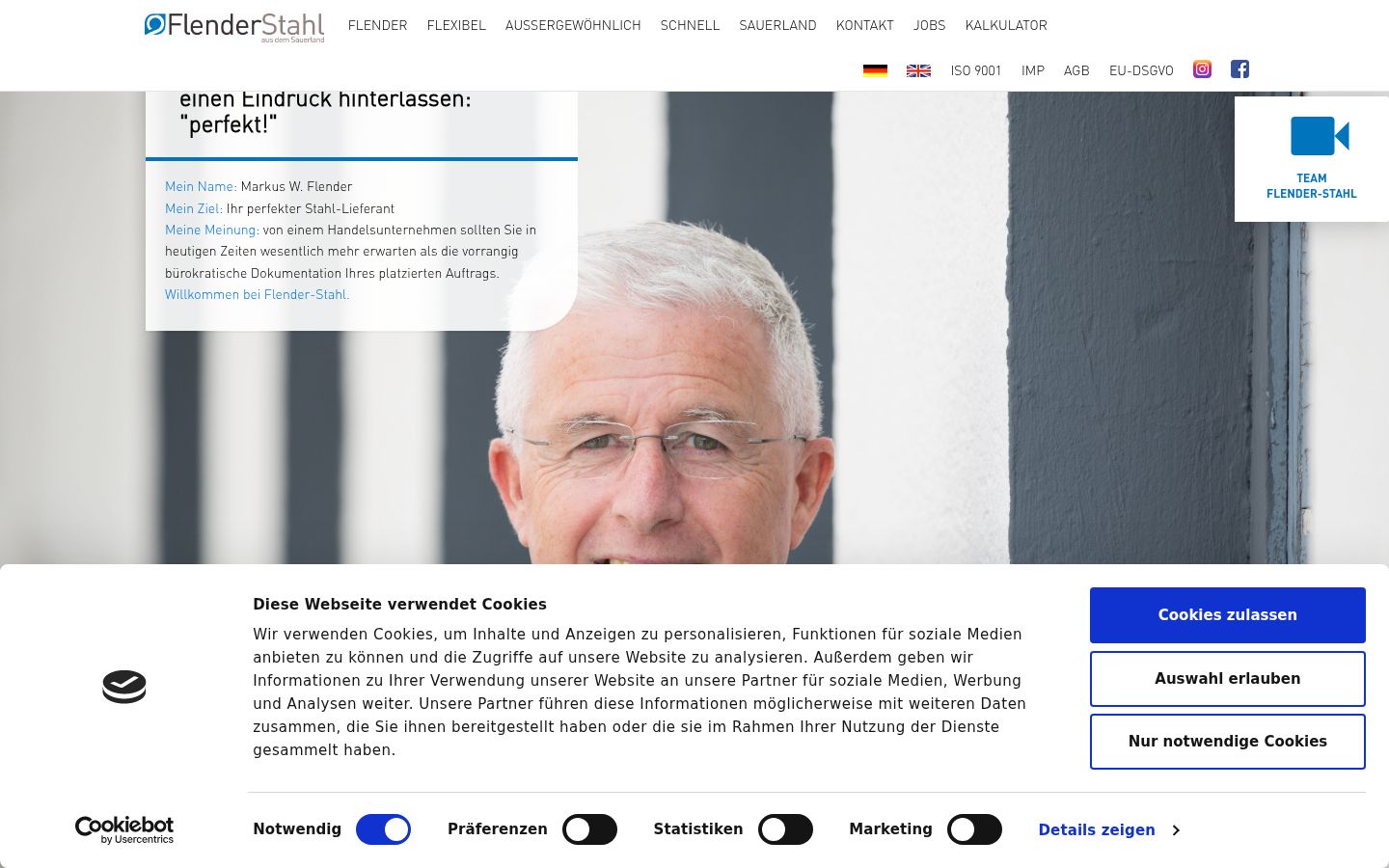 Snimka zaslona bannera za privolu prikazanog prije bilo kakve interakcije