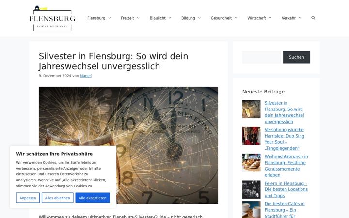 Captură de ecran a flensburg-entdecken.de