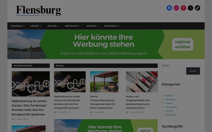 Ekrano kopija flensburg-regio.de