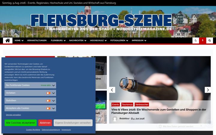 Screenshot of flensburg-szene.de