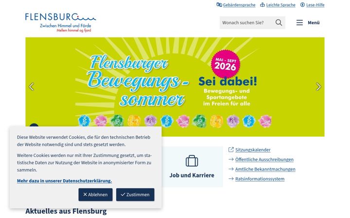 Screenshot of flensburg.de