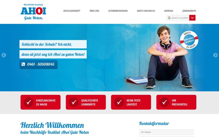 Screenshot of flensburger-nachhilfe.de