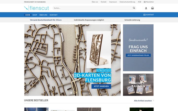 Screenshot of flenscut.de