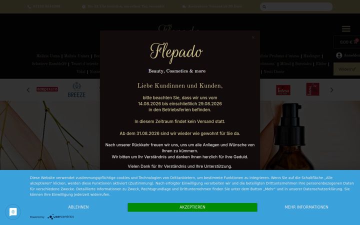 Screenshot di flepado-shop.de