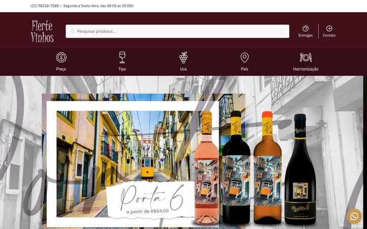 Screenshot of flertevinhos.com.br