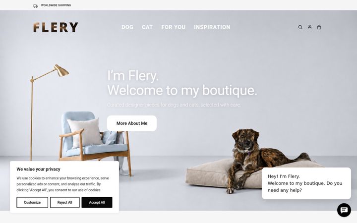Screenshot of flerysboutique.com