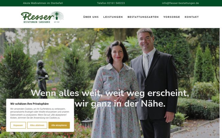 Screenshot of flesser-bestattungen.de