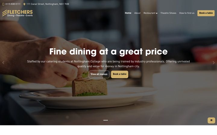 Screenshot of fletchersnottingham.co.uk