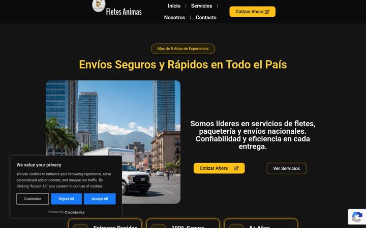 Screenshot of fletesanimas.com