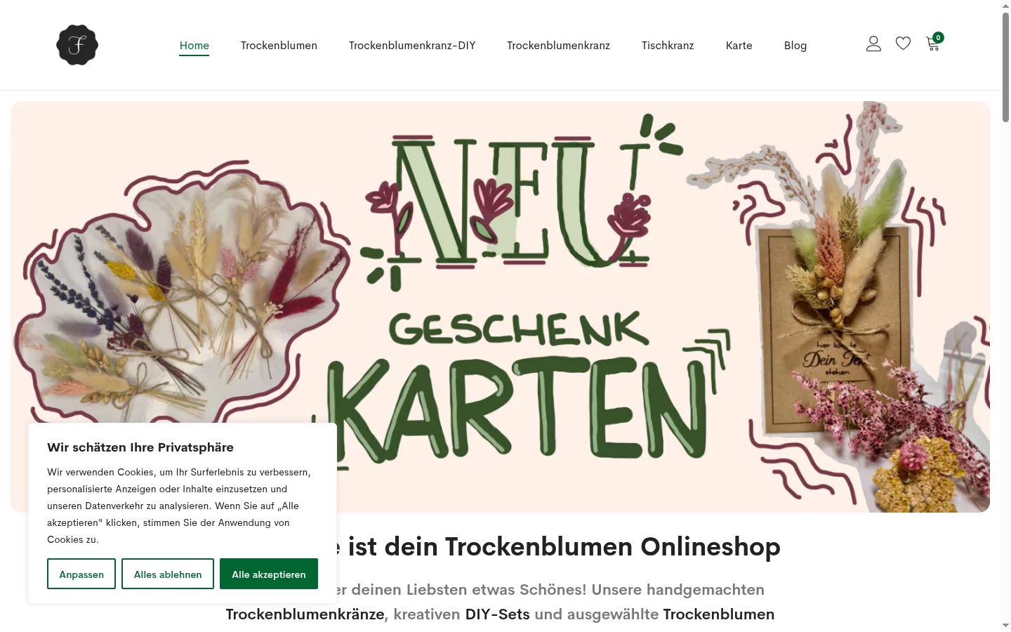 Screenshot tal-banner tal-kunsens muri qabel kwalunkwe interazzjoni