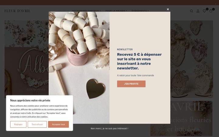 Screenshot of fleurdavril.com