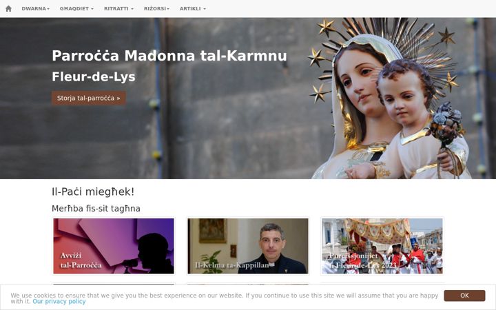 Screenshot of fleurdelysparish.com
