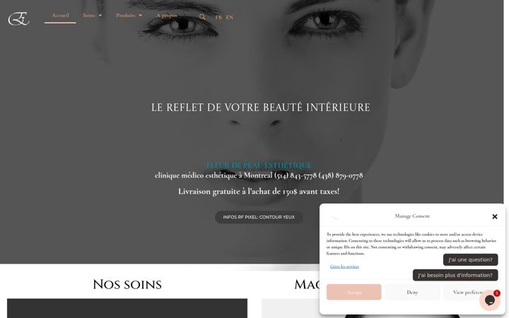 Screenshot di fleurdepeauesthetique.ca
