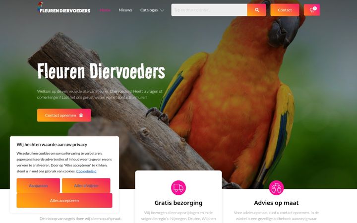 Screenshot of fleurendiervoeders.nl
