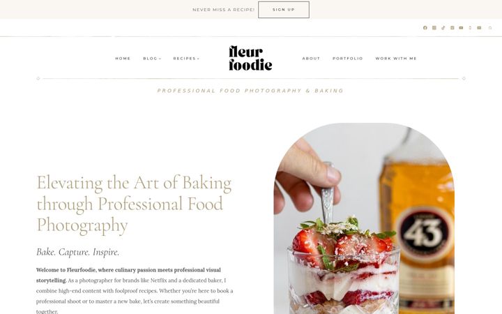 Screenshot of fleurfoodie.com